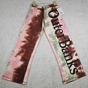 NEW Outer‎ Banks Tie Dye Sweatpants Women Size M Brown Pink Green